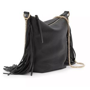 AllSaints Evaline Leather Fringe Bag